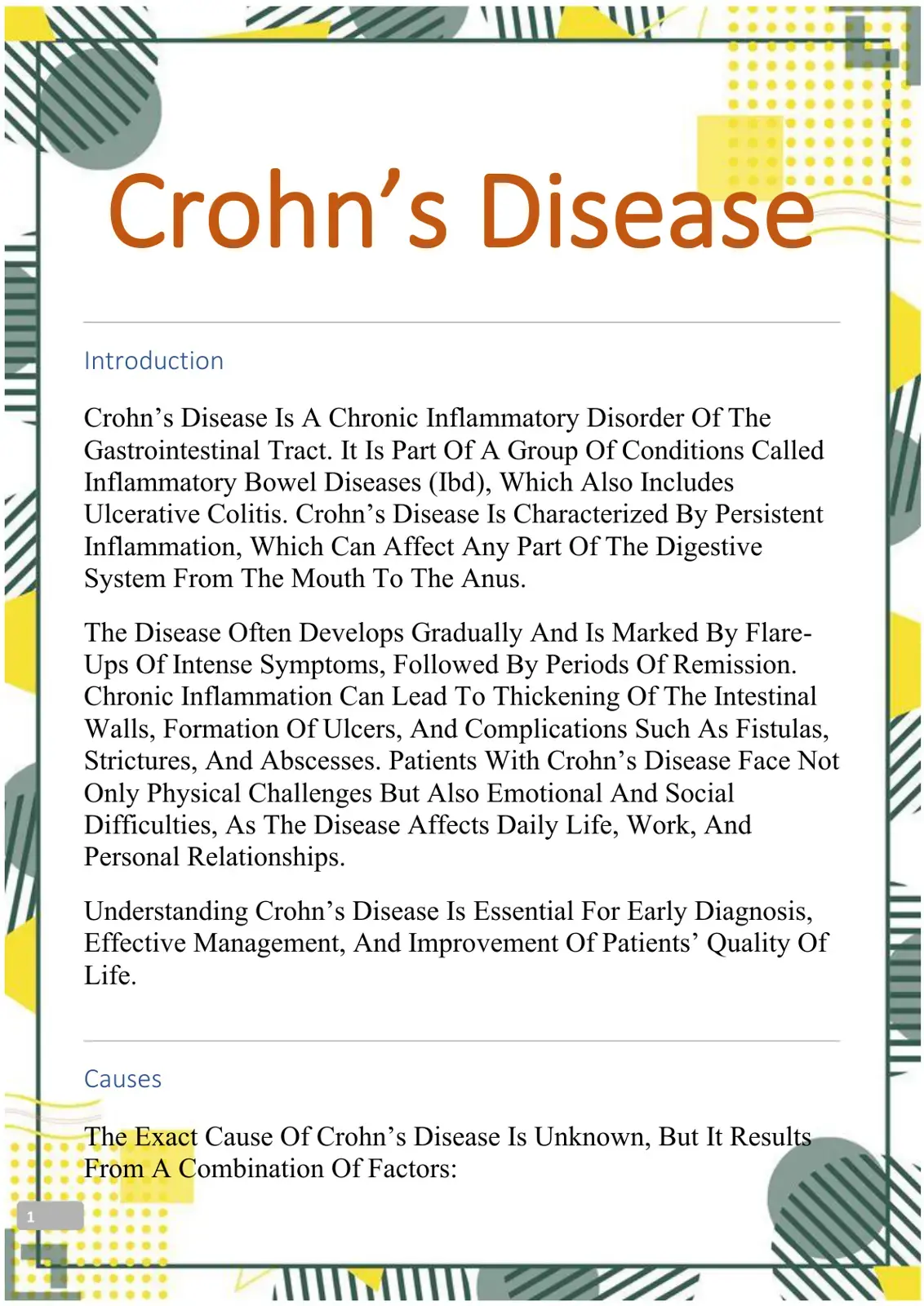 غلاف كتاب Crohn's Disease