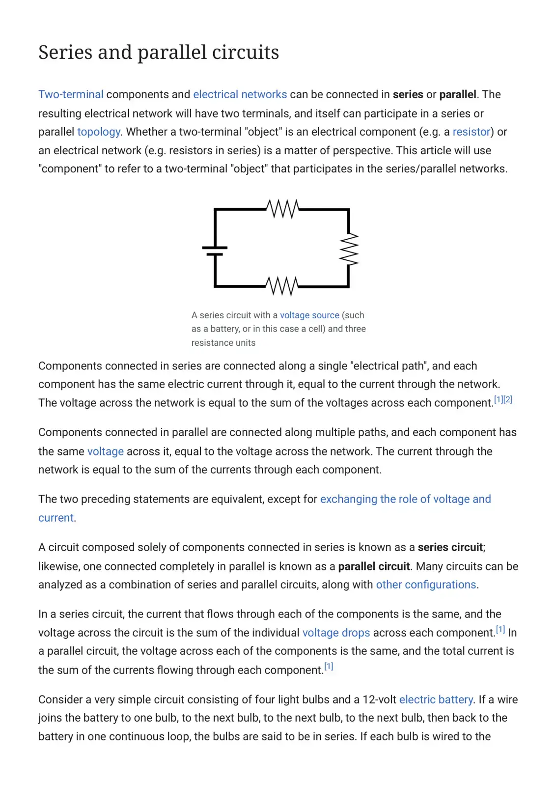 غلاف كتاب Series and parallel circuits