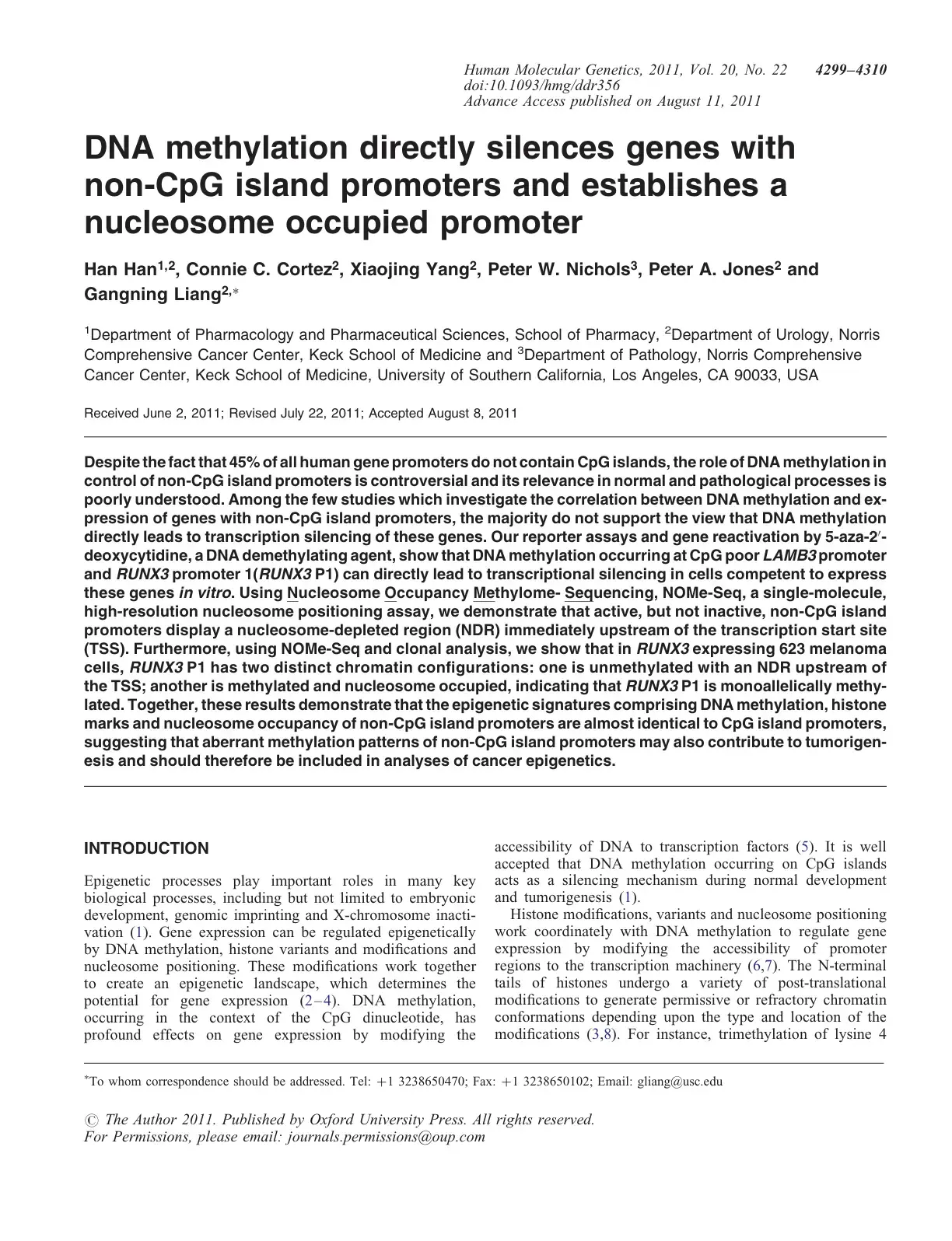 غلاف كتاب DNA methylation directly silences genes with non-CpG island promoters and establishes a nucleosome occupied promoter