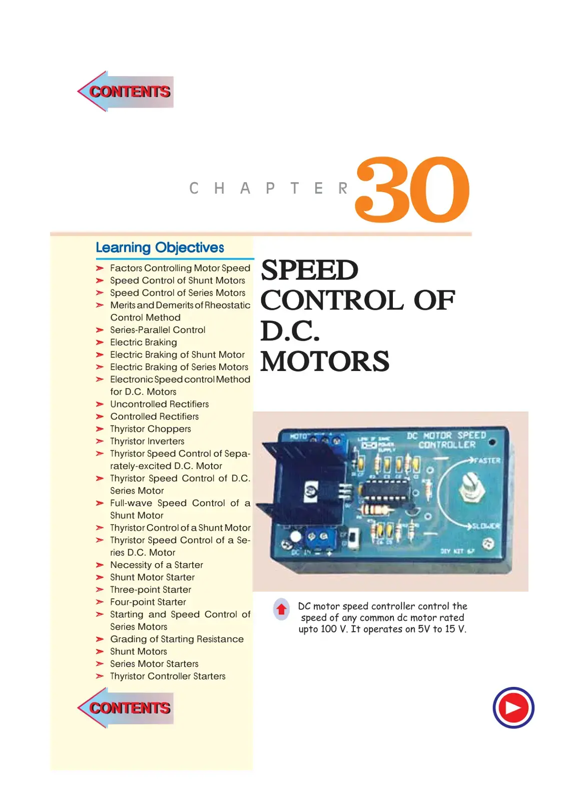 غلاف كتاب Control of D.C. Motors