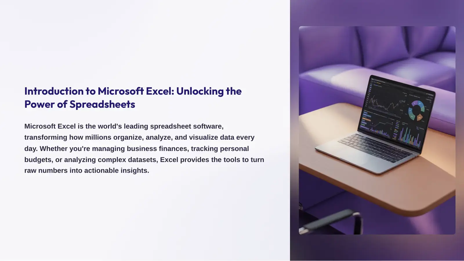 غلاف كتاب Introduction to Microsoft Excel: Unlocking the Power of Spreadsheets