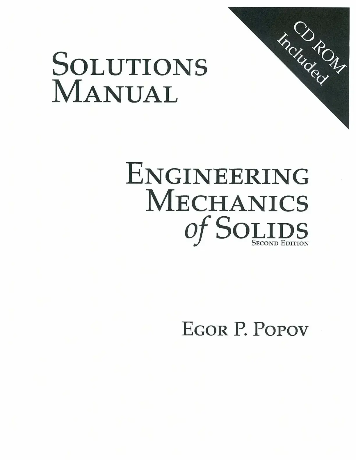 غلاف كتاب ENGINEERING MECHANICS of SOLIDS