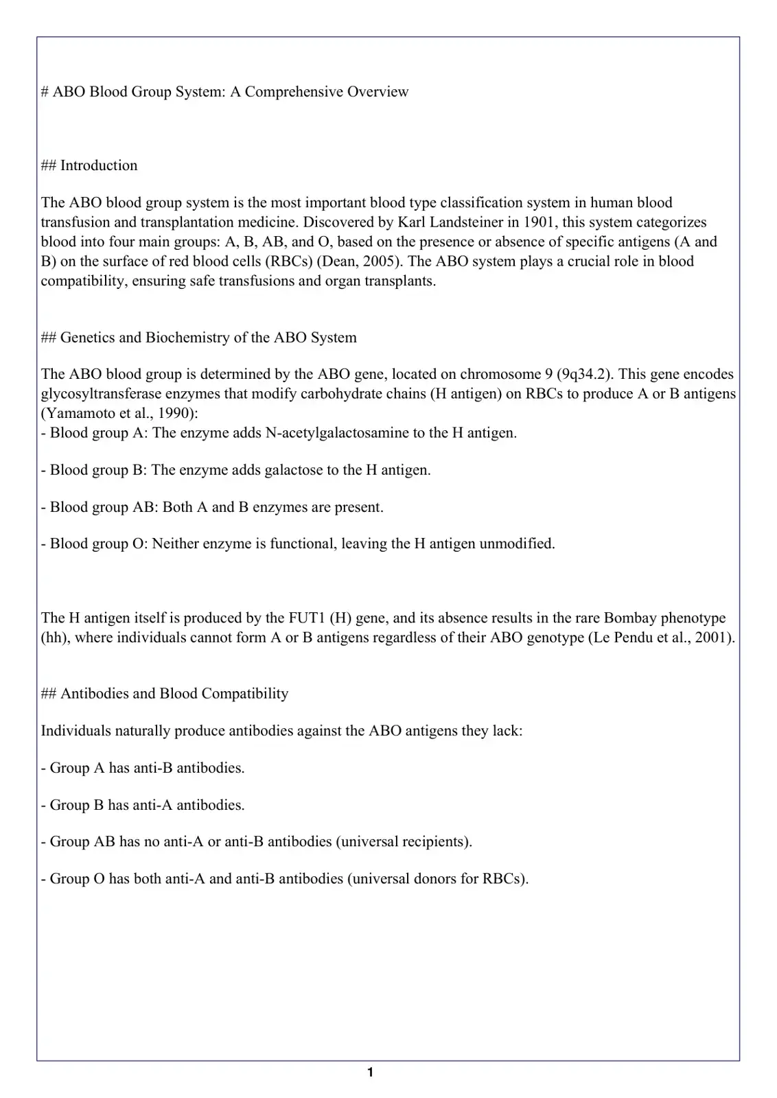 غلاف كتاب ABO Blood Group System: A Comprehensive Overview