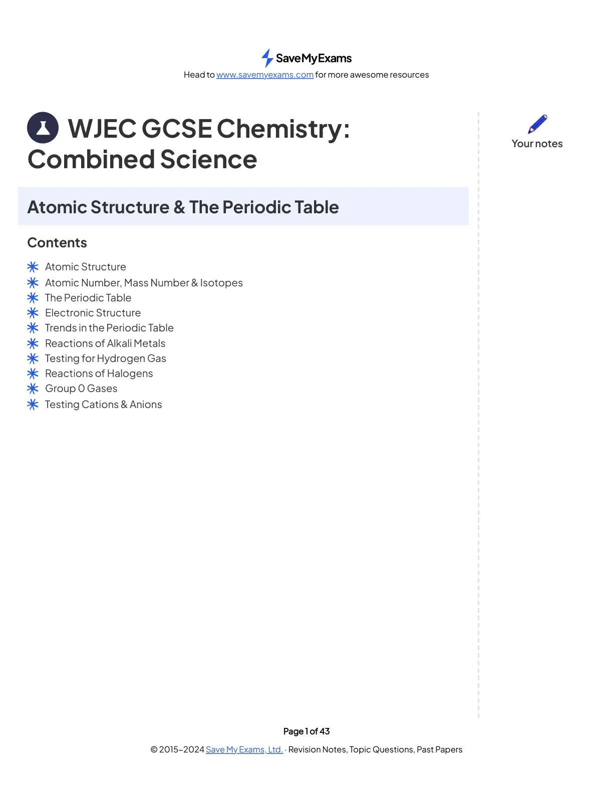 غلاف كتاب Atomic Structure & The Periodic Table