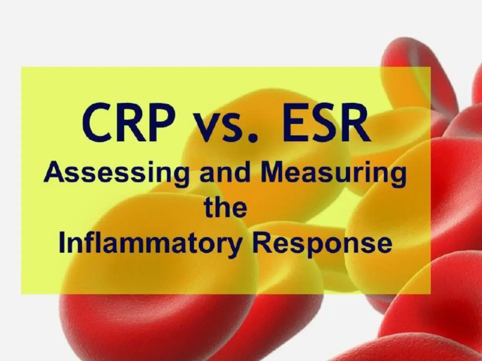 غلاف كتاب CRP vs. ESR Assessing and Measuring the Inflammatory Response