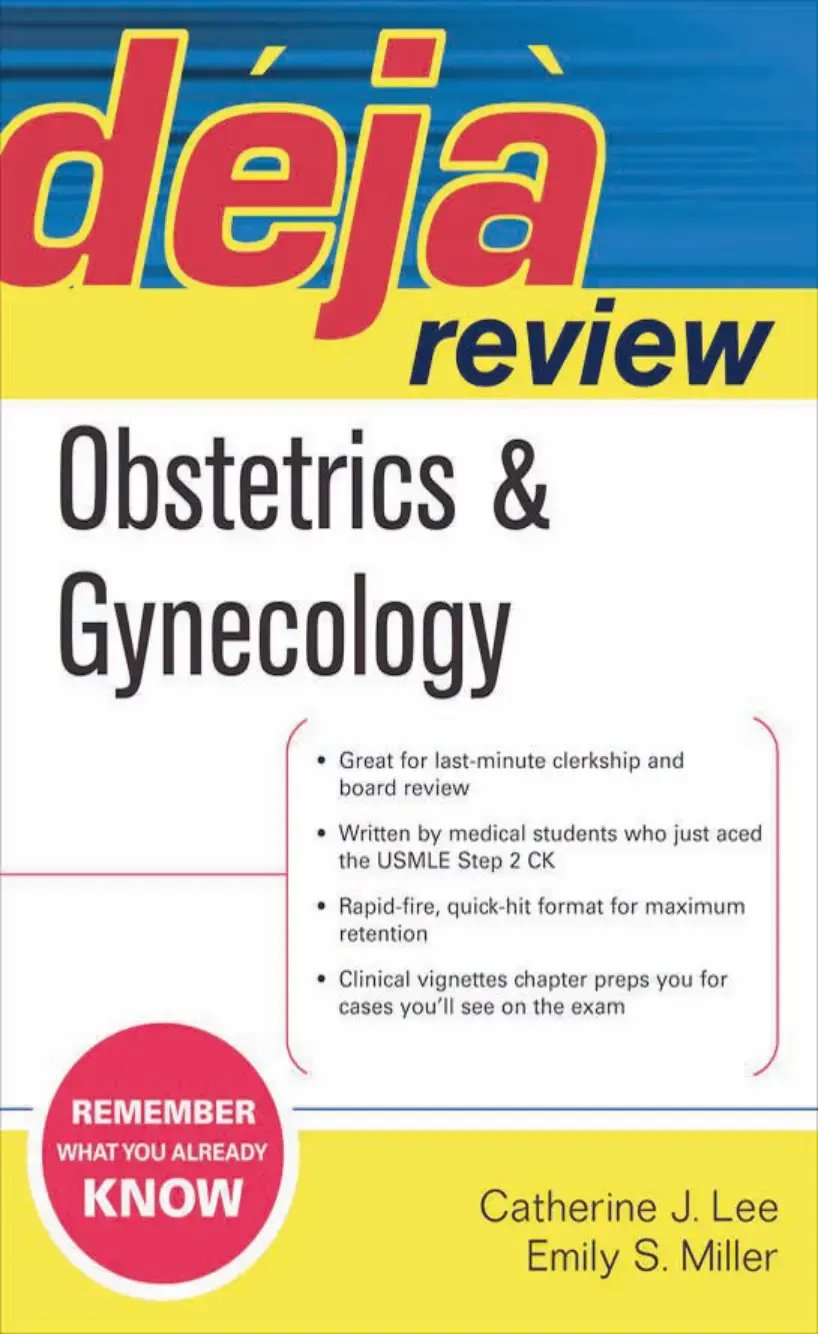 غلاف كتاب déjà review Obstetrics & Gynecology