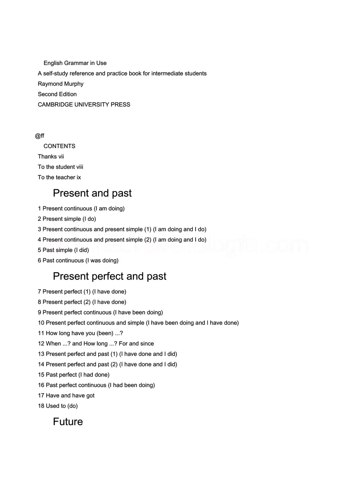 غلاف كتاب English Grammar in Use