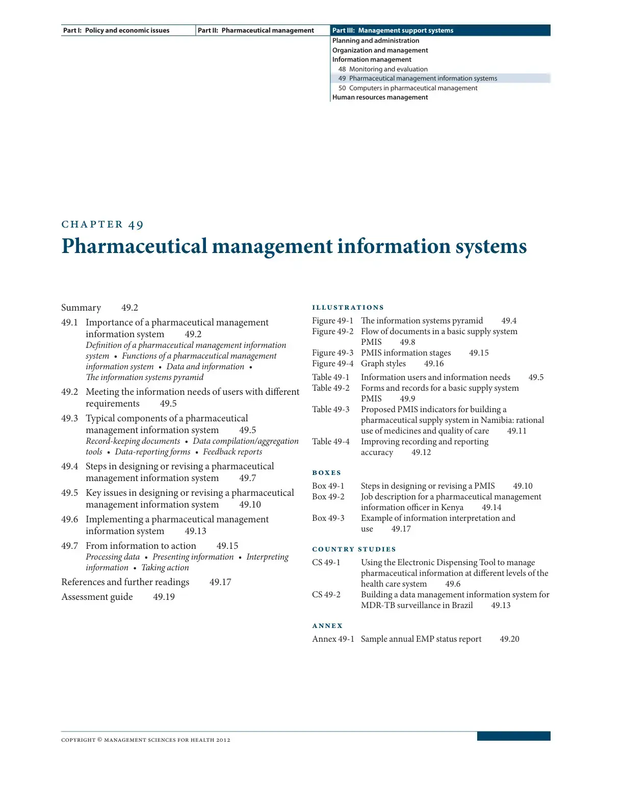 غلاف كتاب Pharmaceutical Management Information Systems