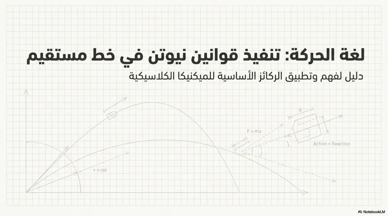 غلاف كتاب لغة الحركة: تنفيذ قوانين نيوتن في خط مستقيم