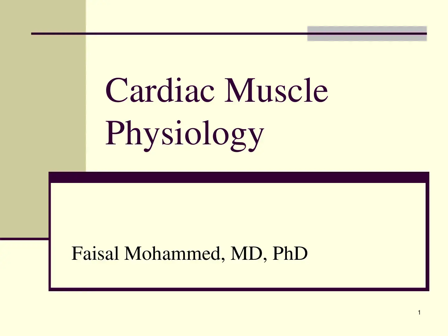 غلاف كتاب Cardiac Muscle Physiology