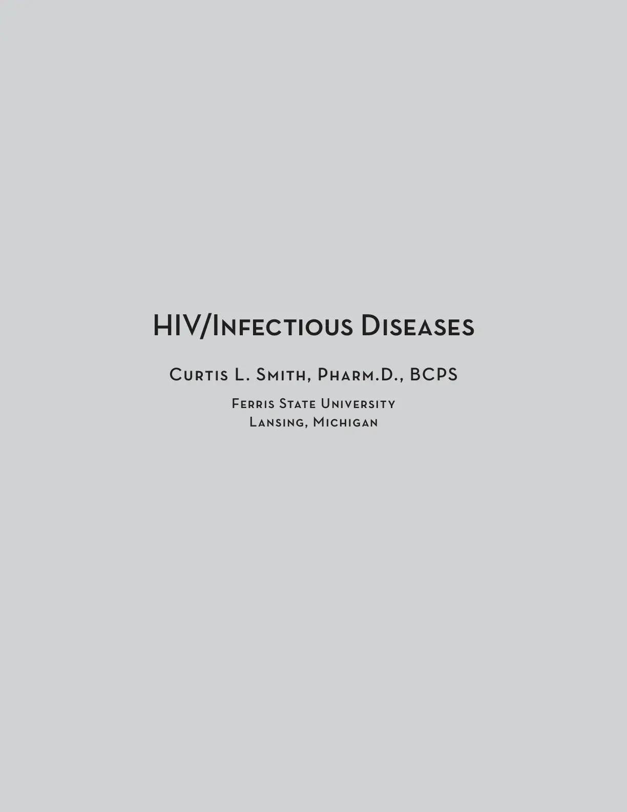 غلاف كتاب HIV/INFECTIOUS Diseases