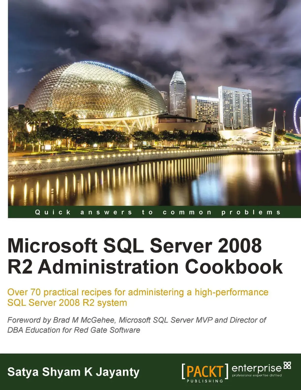 غلاف كتاب Microsoft SQL Server 2008 R2 Administration Cookbook
