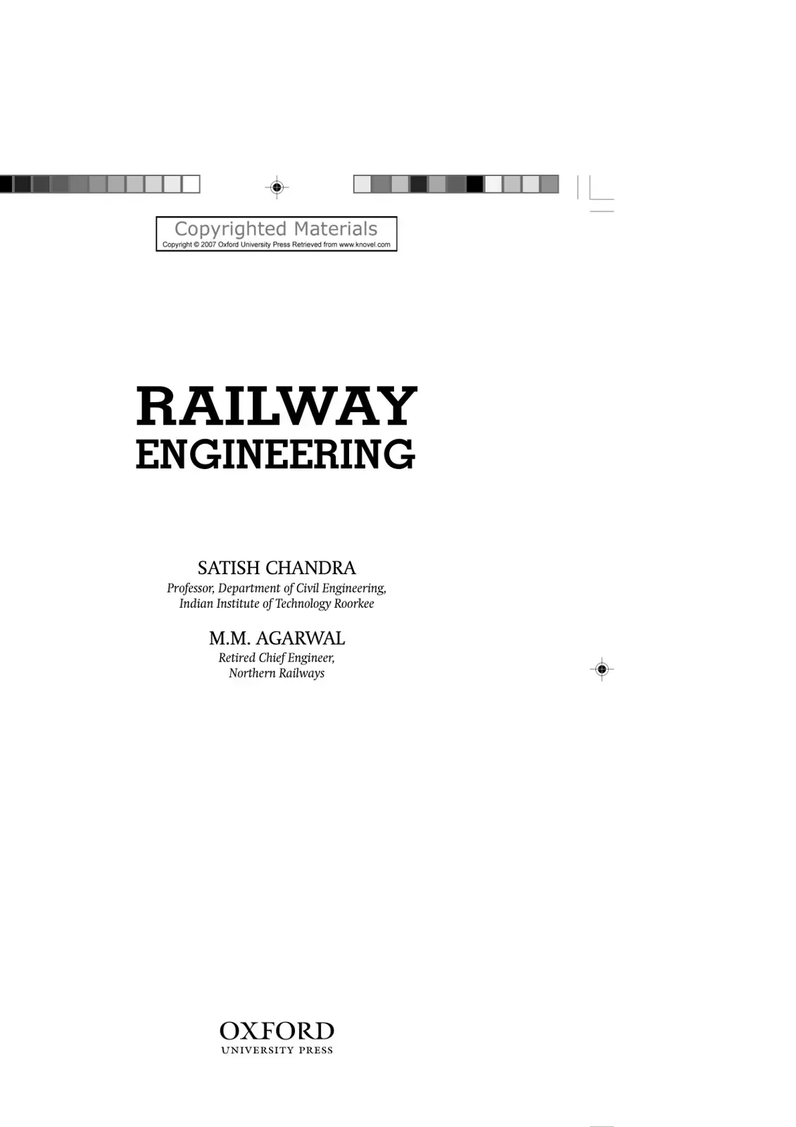 غلاف كتاب RAILWAY ENGINEERING