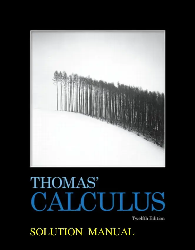 غلاف كتاب Thomas' Calculus Solution Manual