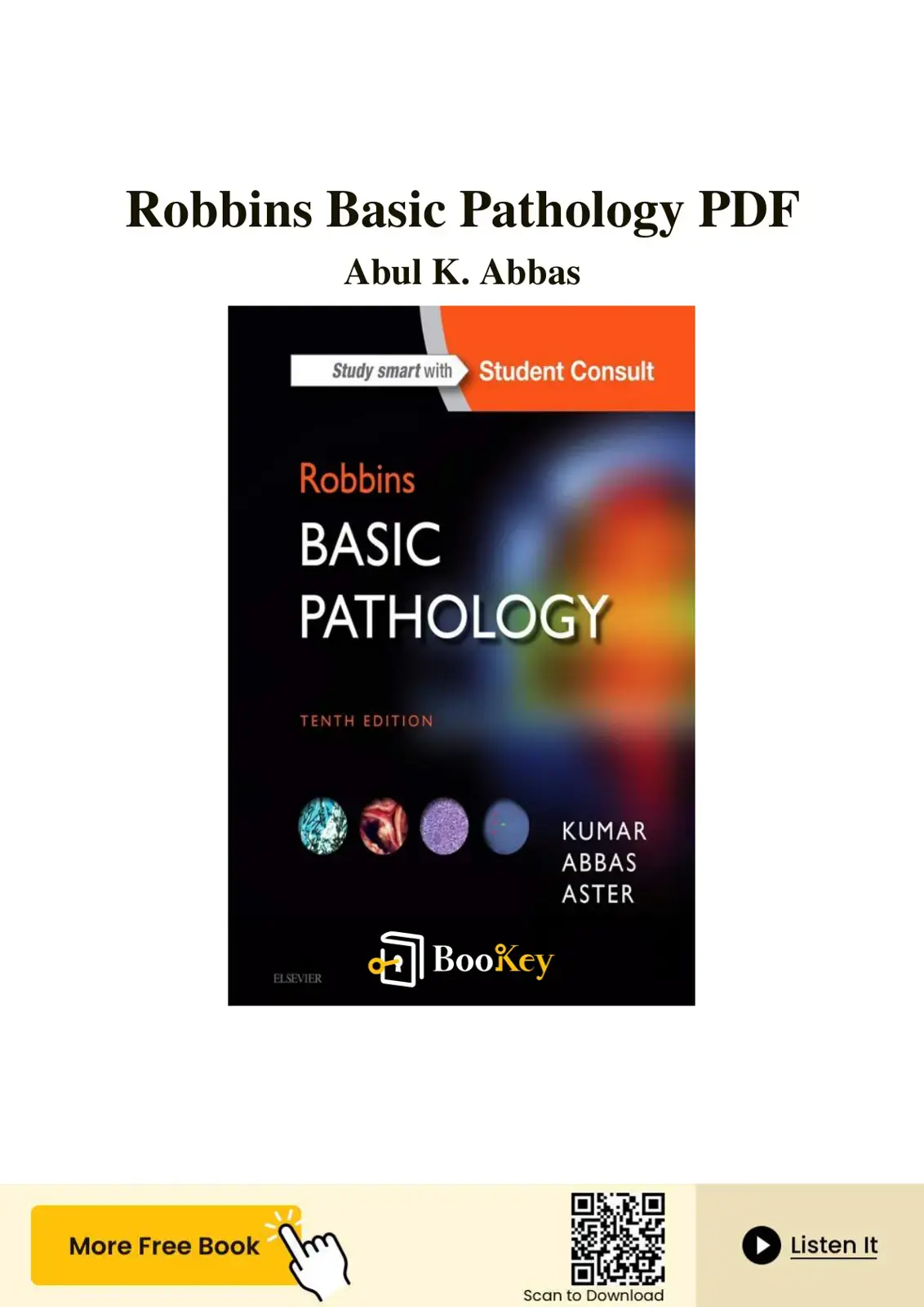 غلاف كتاب Robbins Basic Pathology