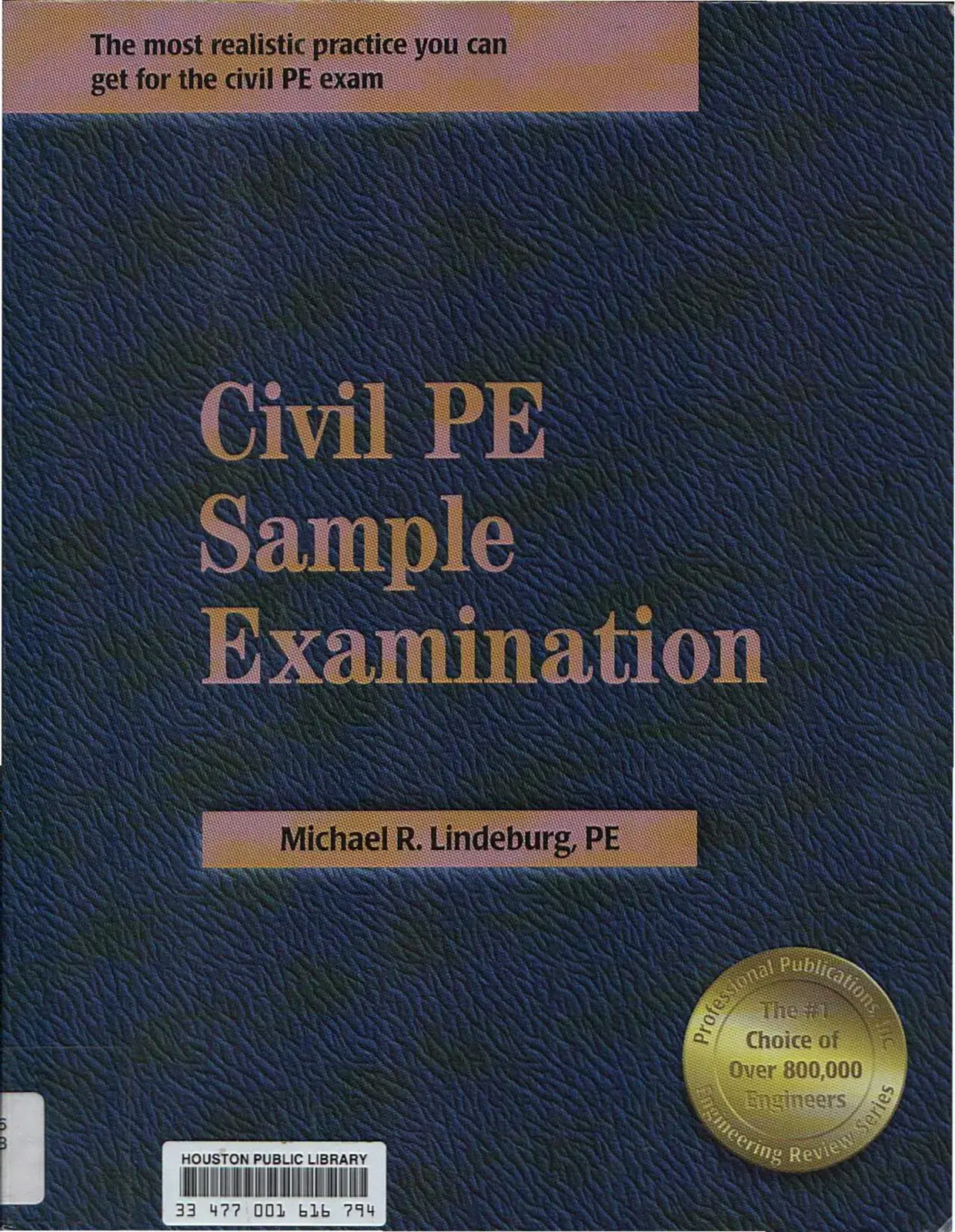 غلاف كتاب Civil PE Sample Examination