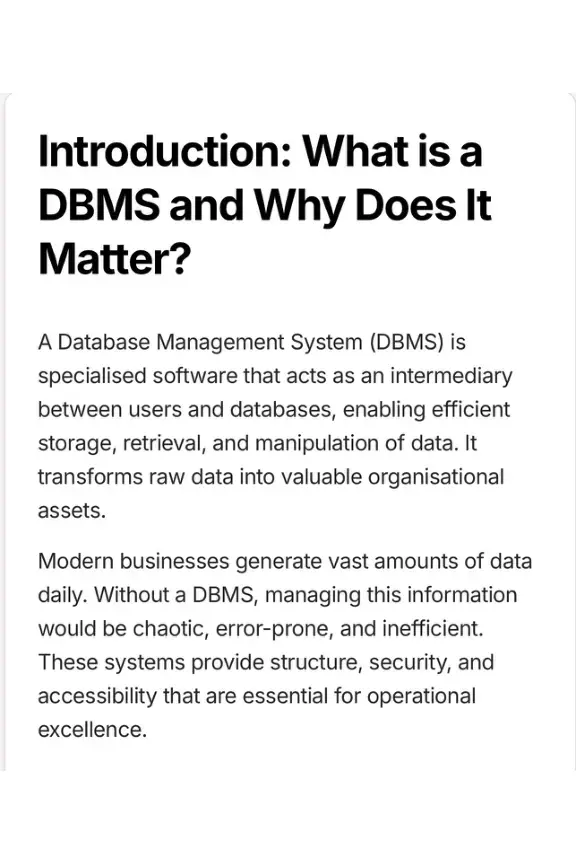غلاف كتاب Introduction: What is a DBMS and Why Does It Matter?