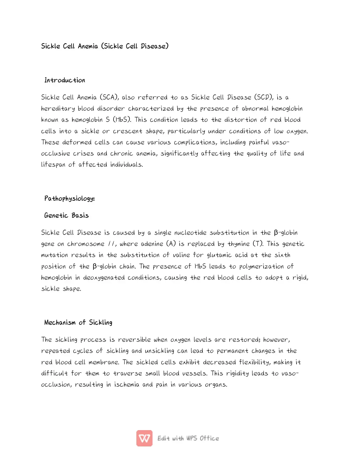 غلاف كتاب Sickle Cell Anemia (Sickle Cell Disease)
