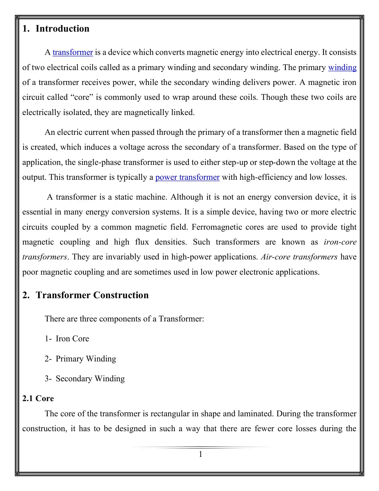 غلاف كتاب Transformers - Introduction