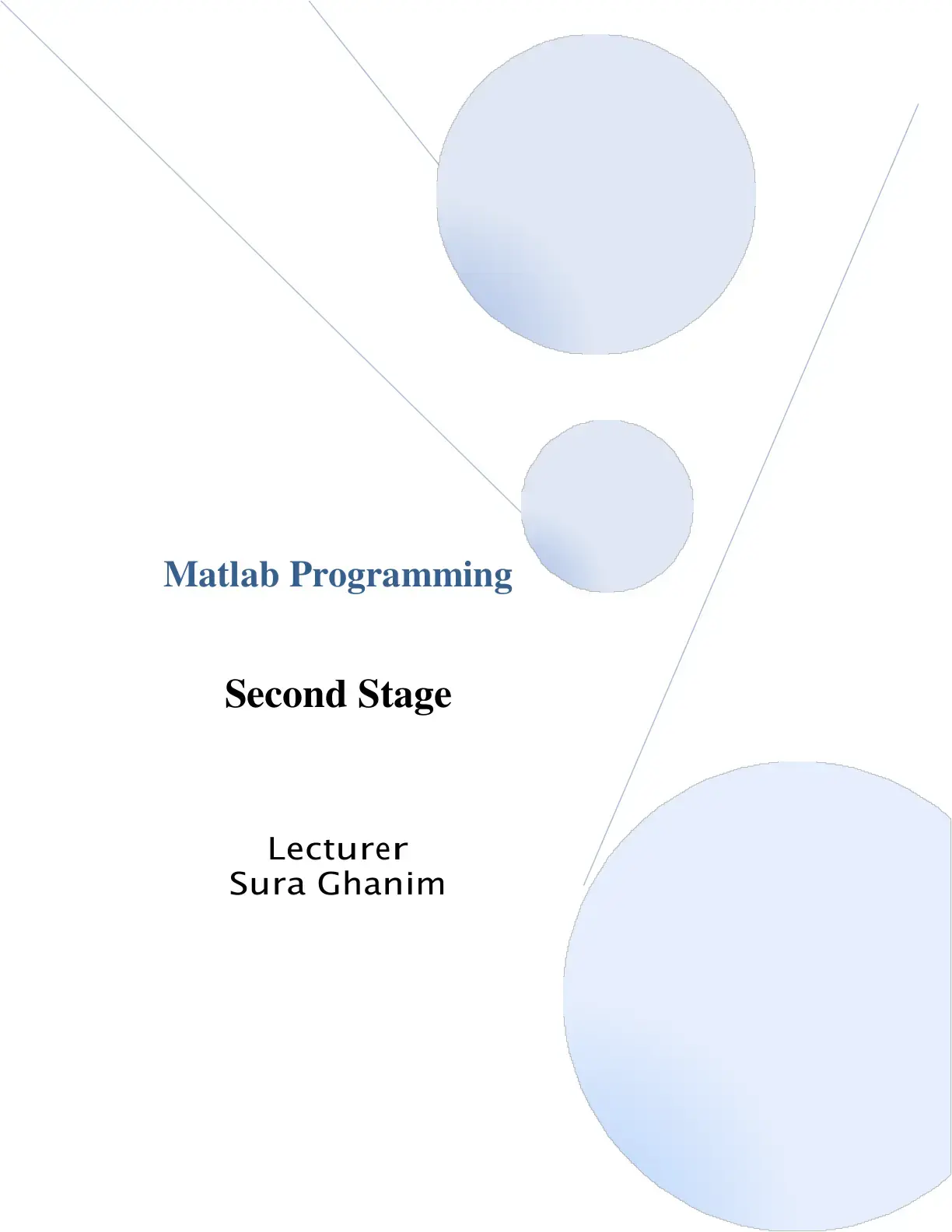 غلاف كتاب Matlab Programming