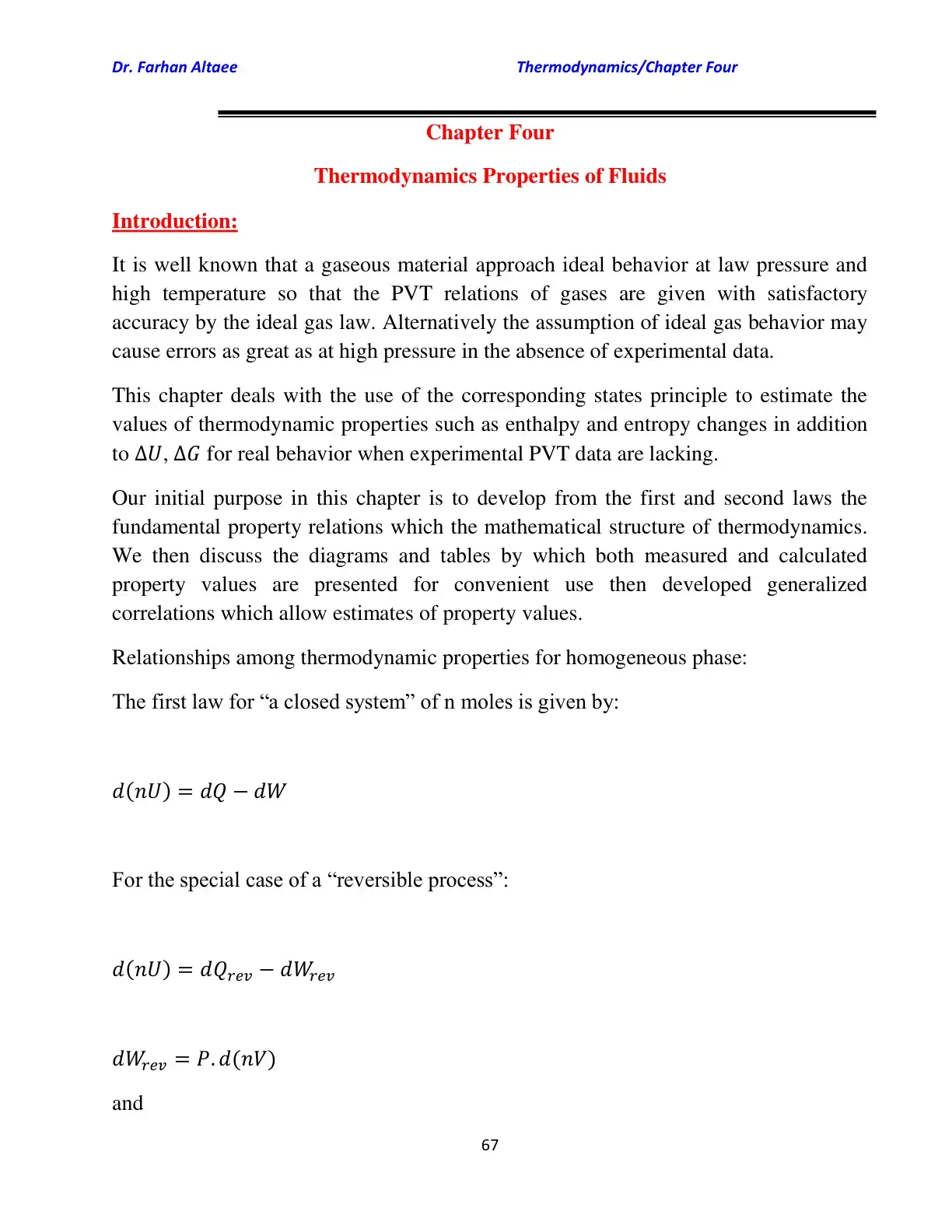 غلاف كتاب Thermodynamics Properties of Fluids
