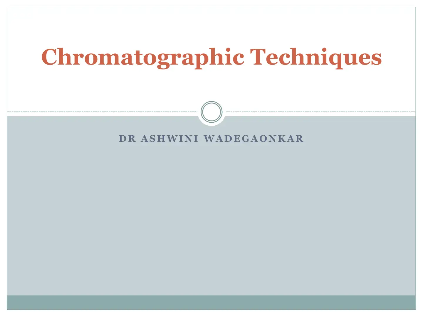 غلاف كتاب Chromatographic Techniques
