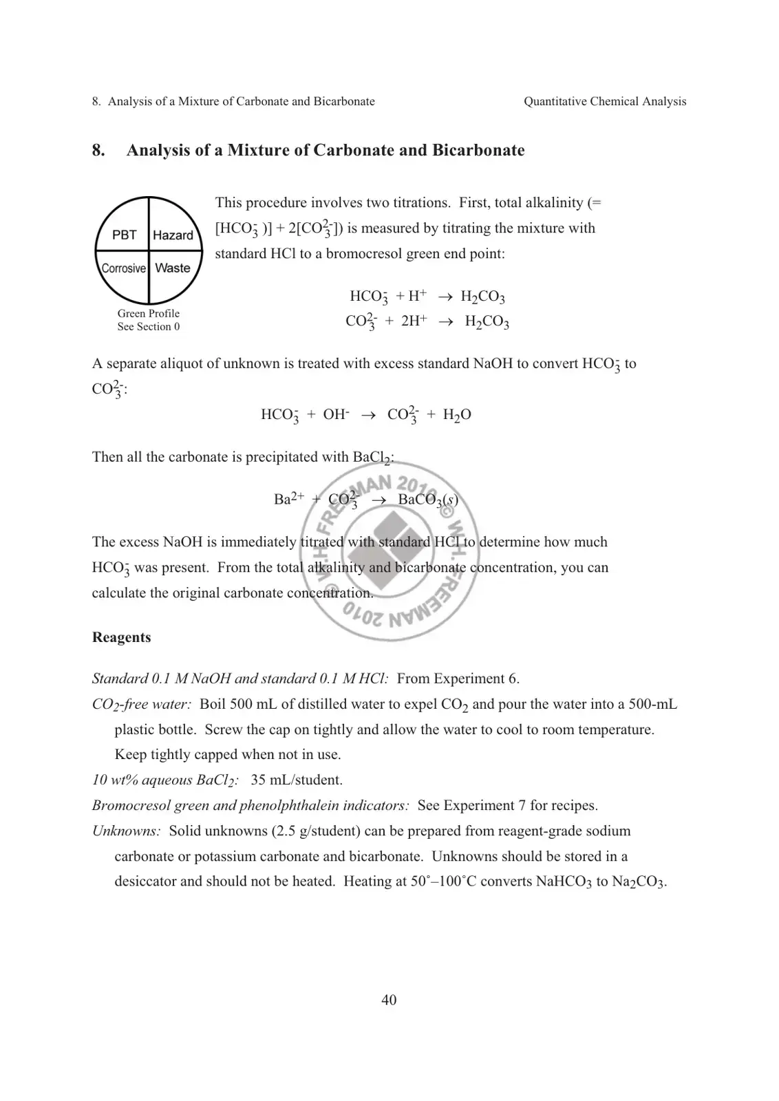 غلاف كتاب Quantitative Chemical Analysis