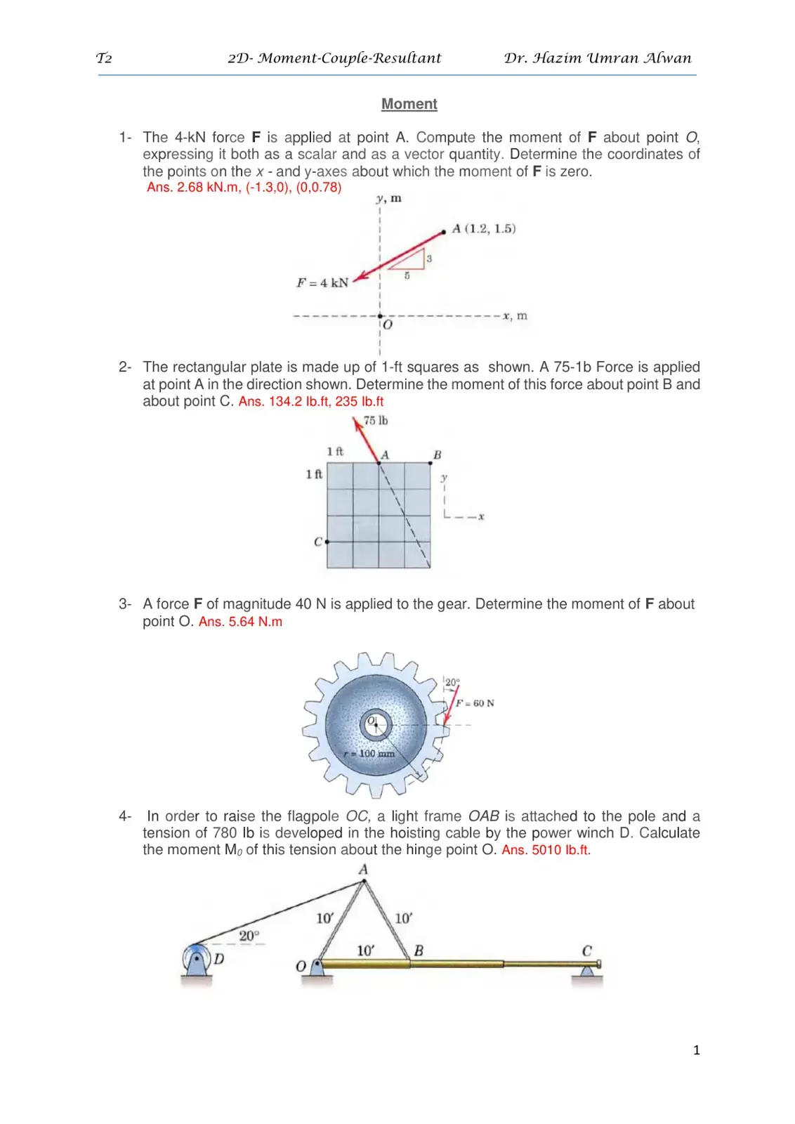 غلاف كتاب 2D-Moment-Couple-Resultant