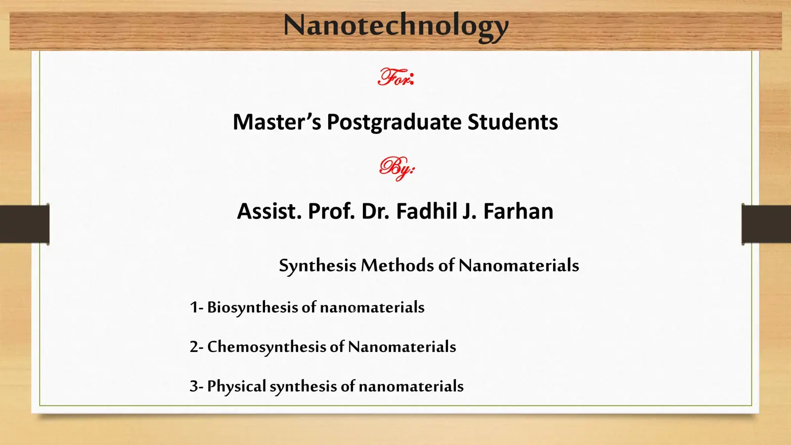 غلاف كتاب Nanotechnology