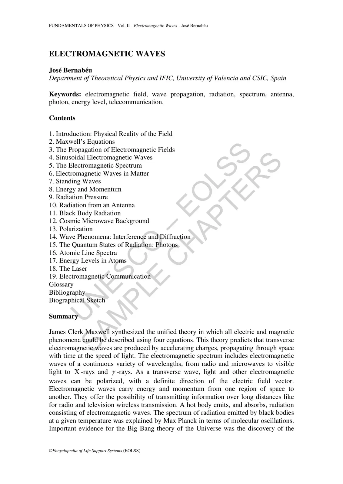 غلاف كتاب ELECTROMAGNETIC WAVES
