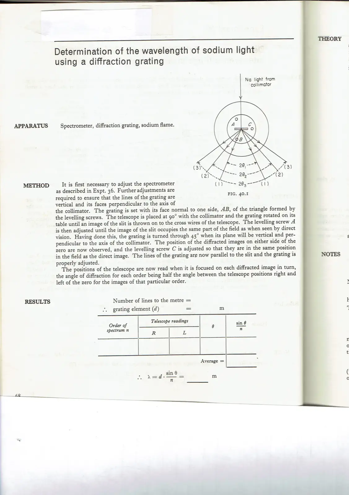 غلاف كتاب Determination of the Wavelength of Sodium Light Using a Diffraction Grating