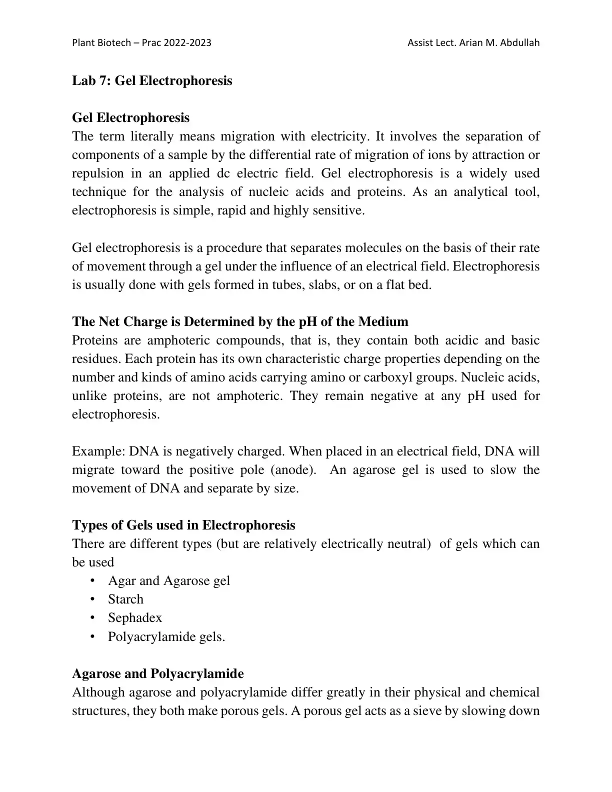 غلاف كتاب Plant Biotech Prac - Lab 7: Gel Electrophoresis