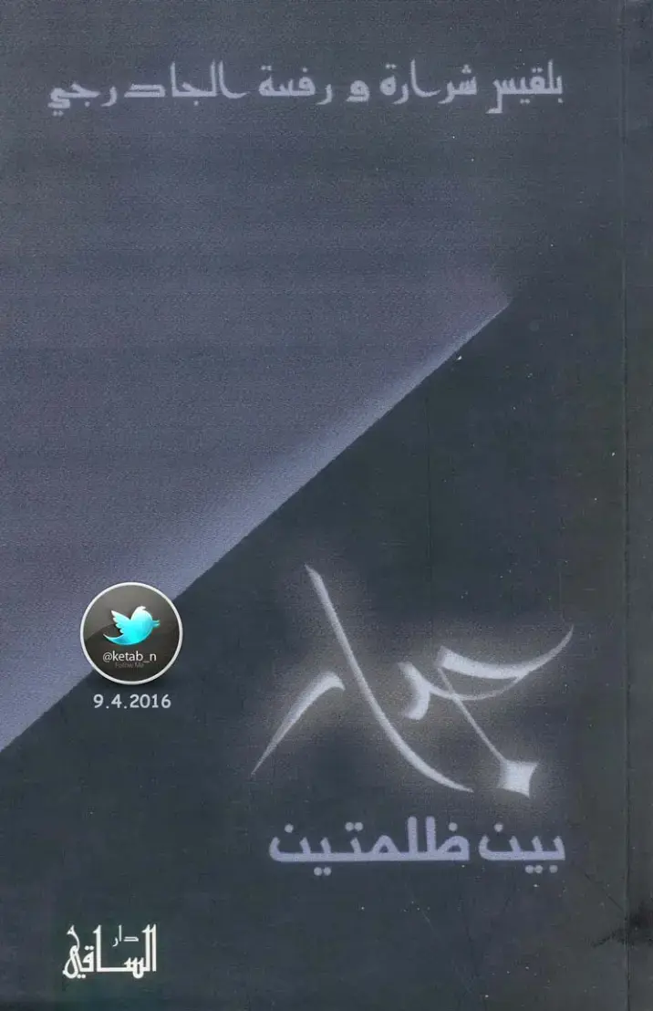 غلاف كتاب بين ظلمتين