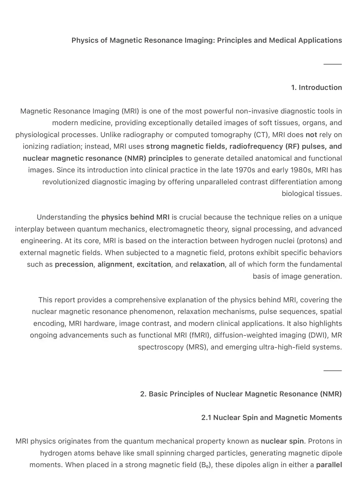 غلاف كتاب Physics of Magnetic Resonance Imaging: Principles and Medical Applications