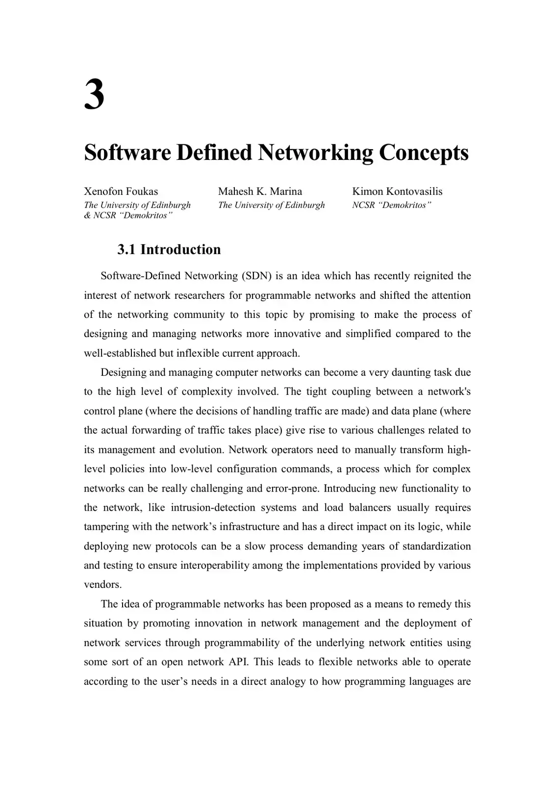 غلاف كتاب Software Defined Networking Concepts