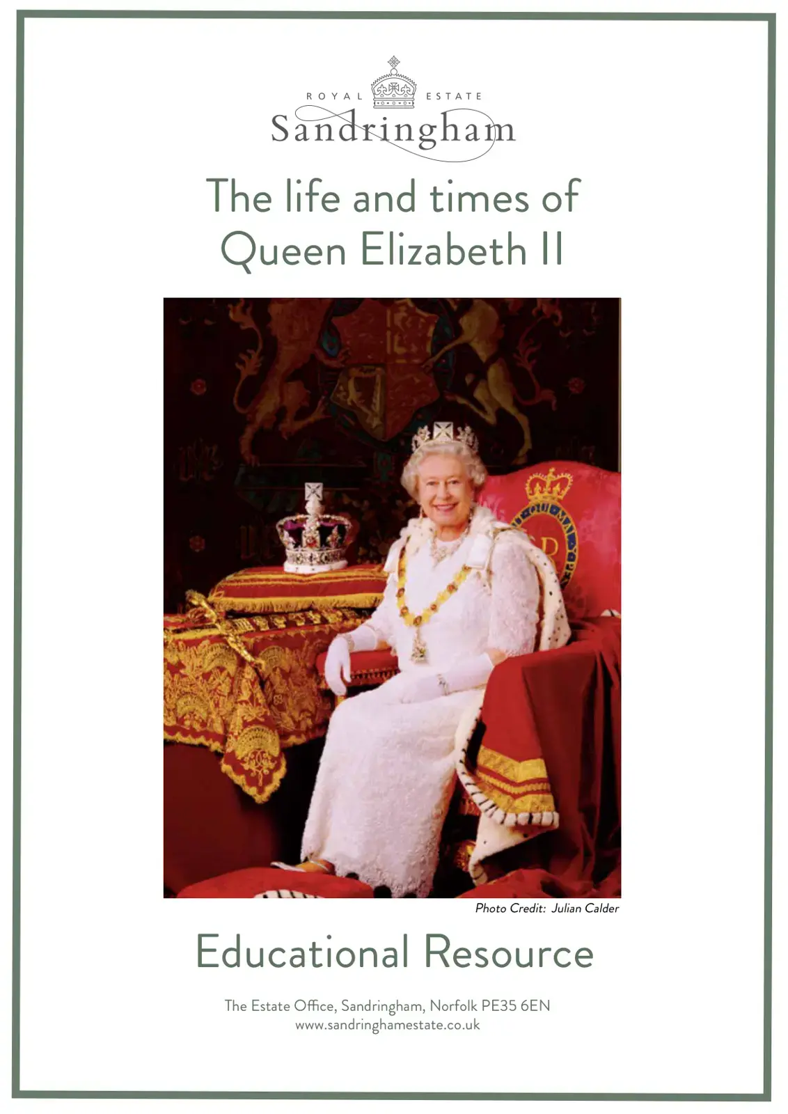 غلاف كتاب Sandringham The life and times of Queen Elizabeth II
