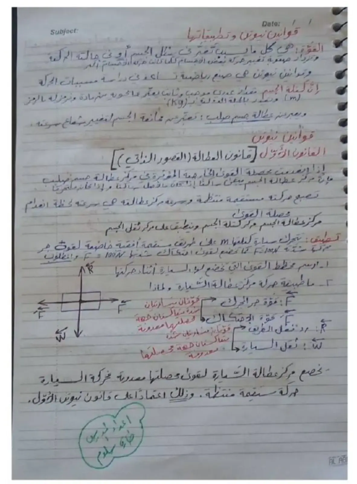 غلاف كتاب قوانين نيوتن وتطبيقاتها