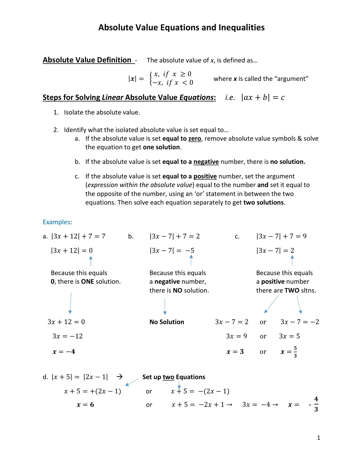 غلاف كتاب Absolute Value Equations and Inequalities