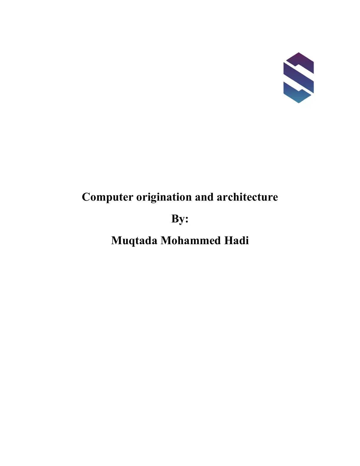 غلاف كتاب Computer Organization and Architecture