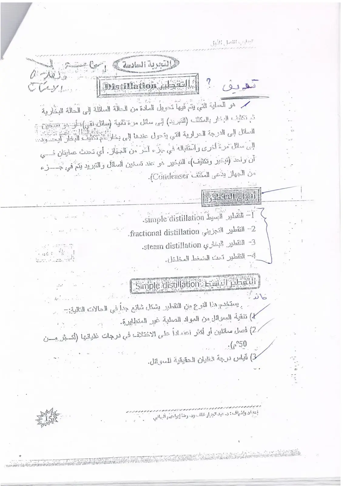 غلاف كتاب التجربة العادية لمجاعة الله: التعطير Distillation