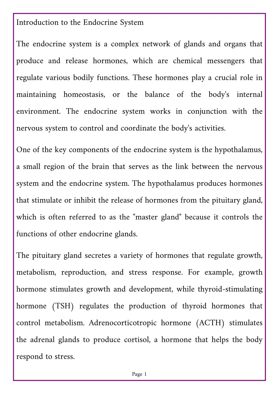 غلاف كتاب Introduction to the Endocrine System