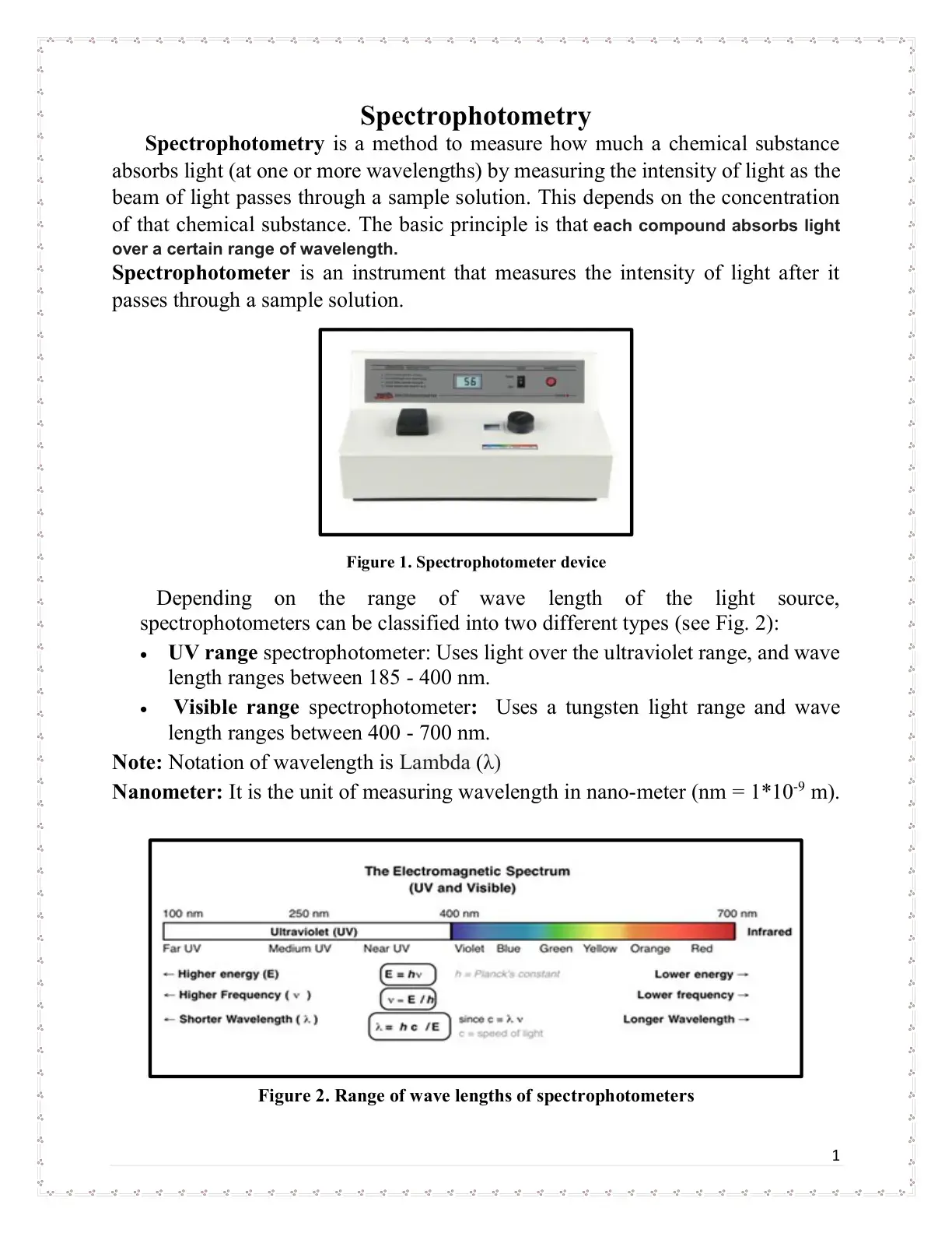 غلاف كتاب Spectrophotometry
