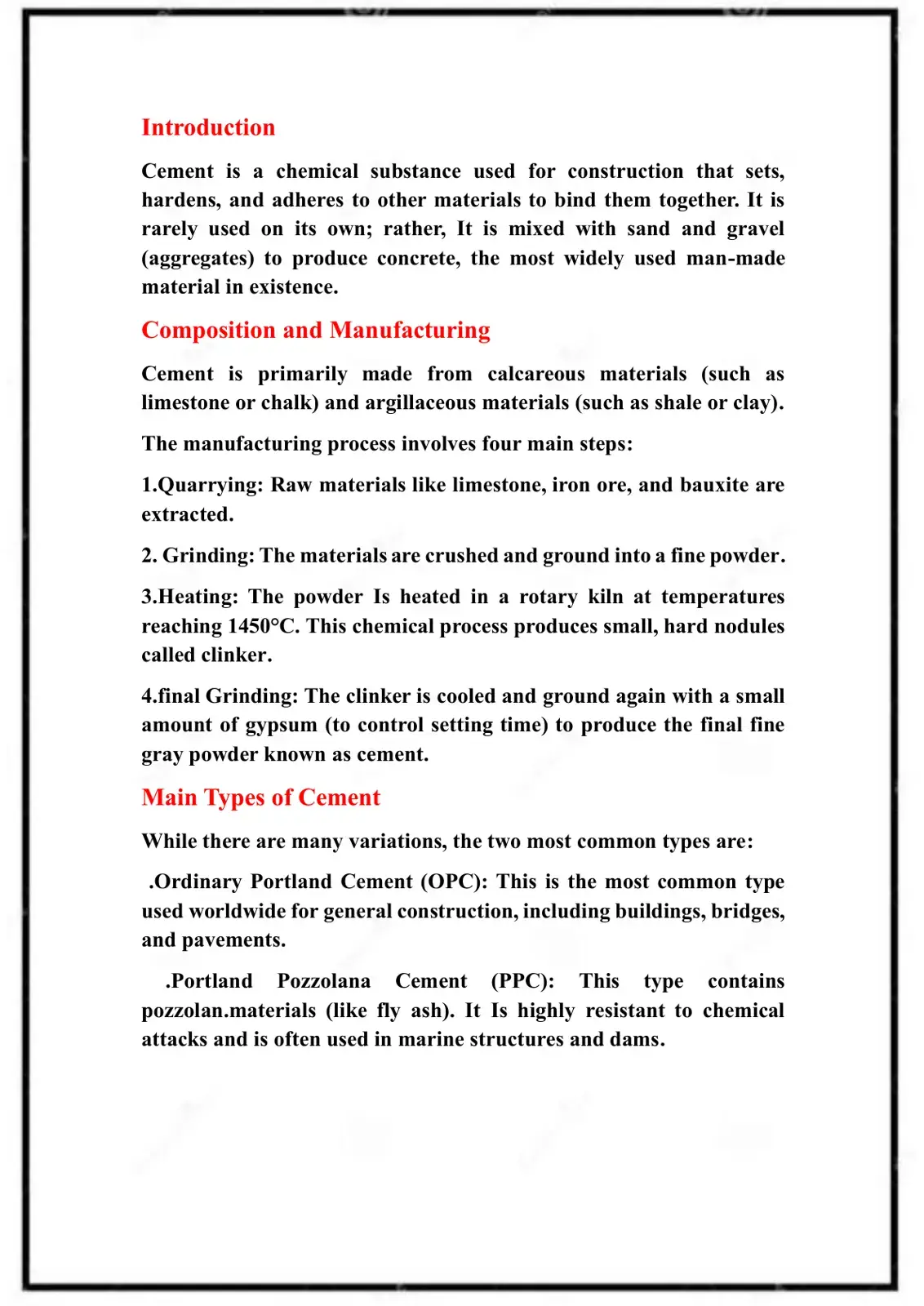 غلاف كتاب Cement: Composition and Manufacturing