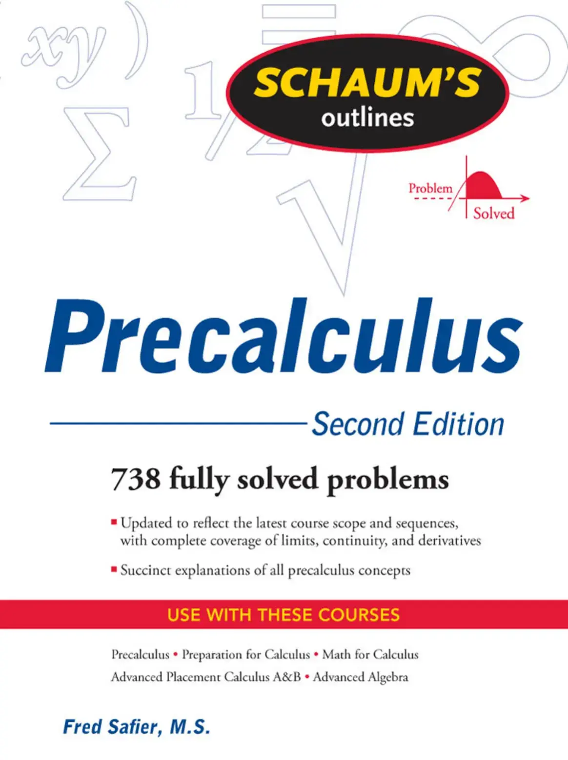 غلاف كتاب SCHAUM'S outlines Problem Solved Precalculus