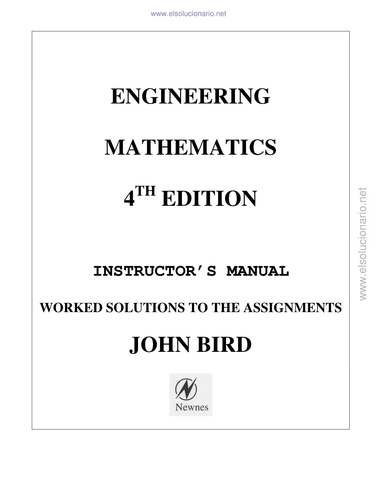 غلاف كتاب ENGINEERING MATHEMATICS