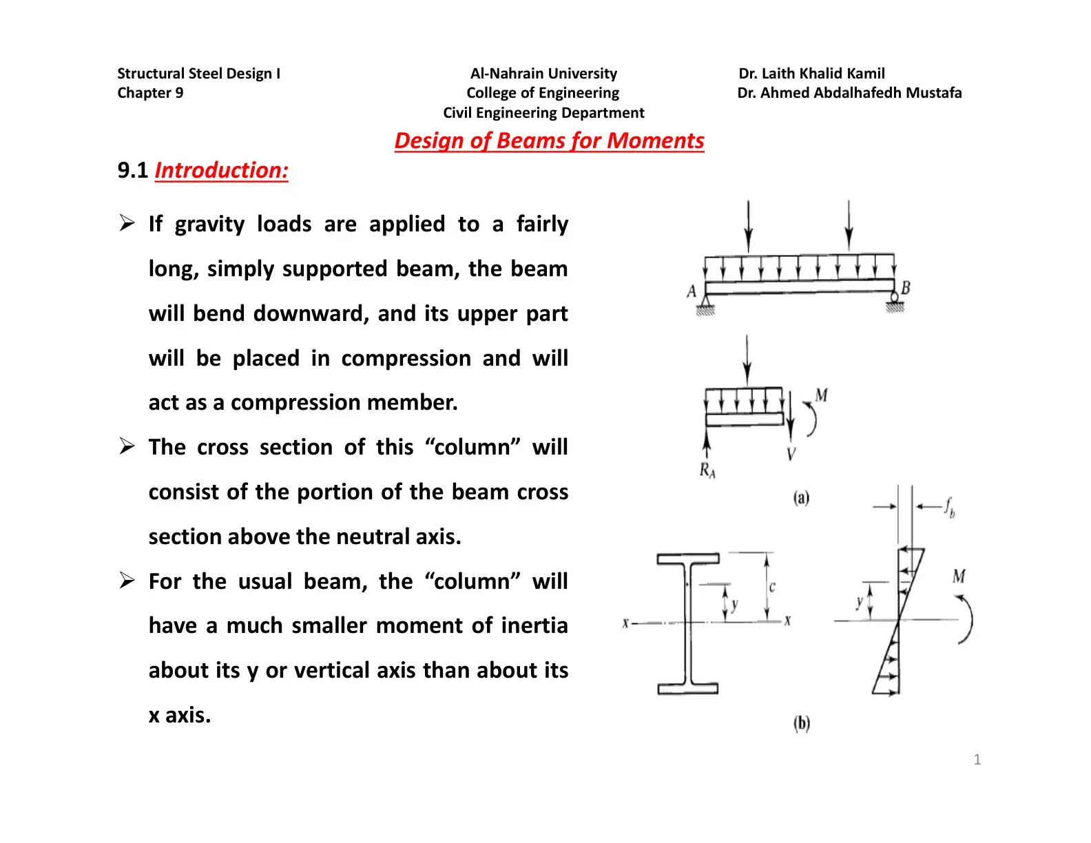 غلاف كتاب Structural Steel Design I – Chapter 9: Design of Beams for Moments