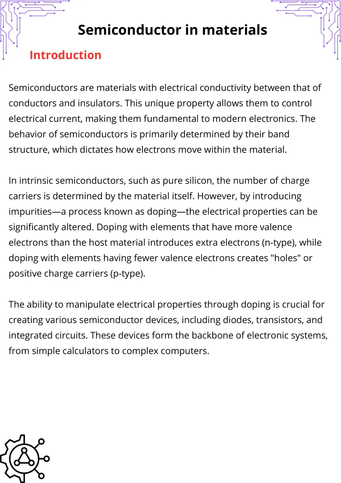 غلاف كتاب Semiconductor in Materials