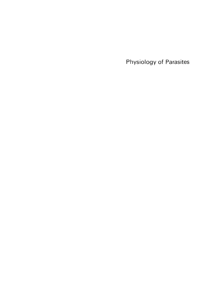 غلاف كتاب Physiology of Parasites