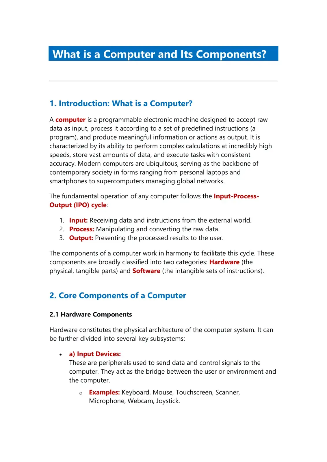 غلاف كتاب What is a Computer and Its Components?