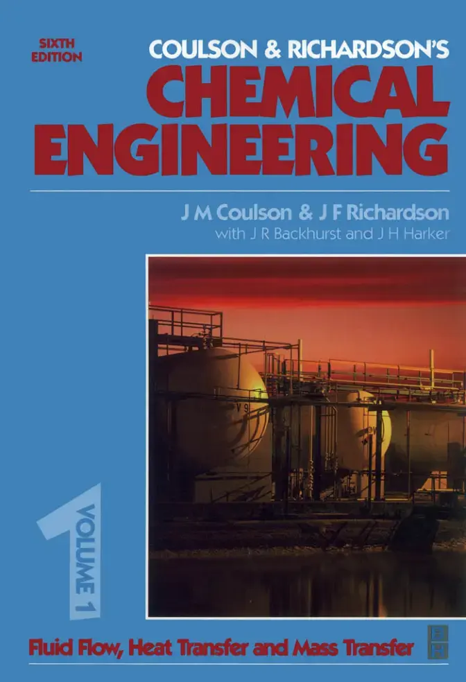 غلاف كتاب COULSON & RICHARDSON'S CHEMICAL ENGINEERING VOLUME 1 Fluid Flow, Heat Transfer and Mass Transfer